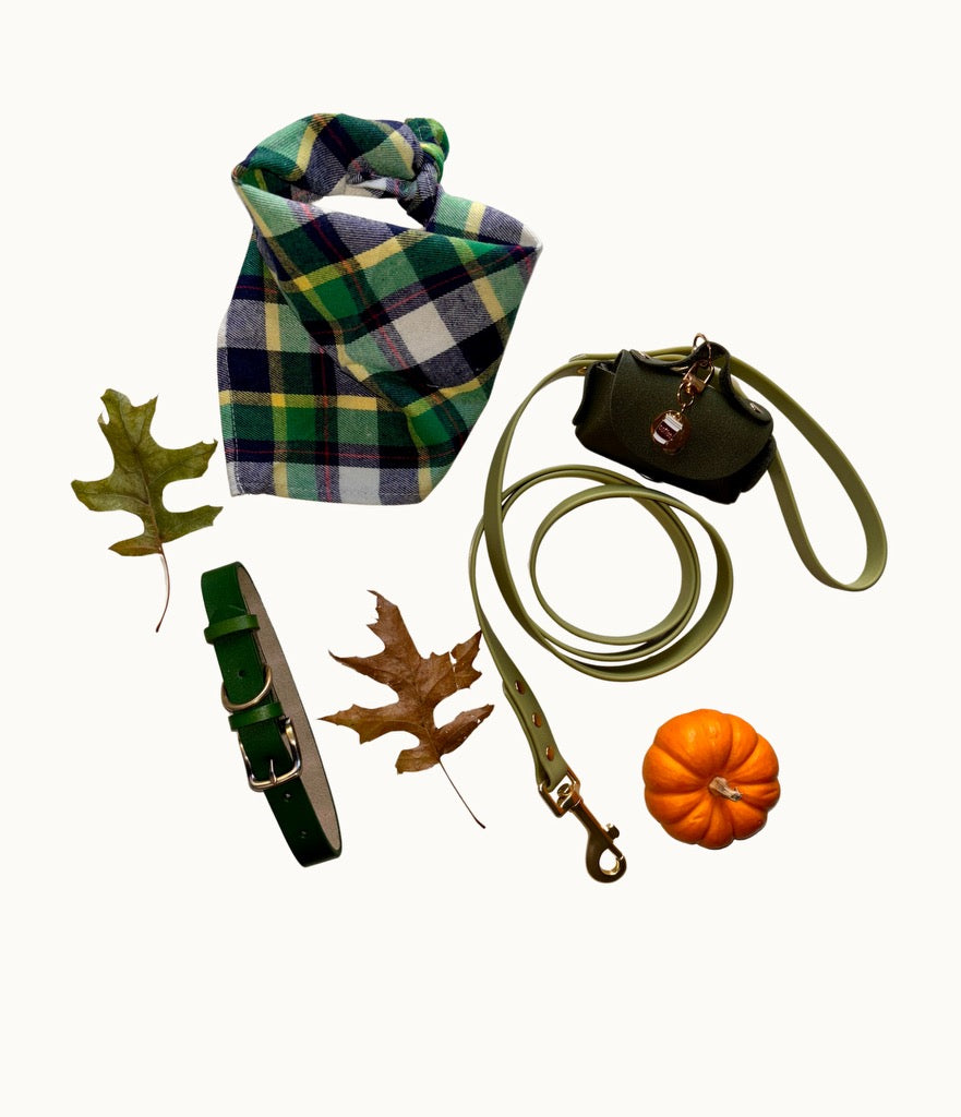 Catskill Forest Plaid Bandana Set